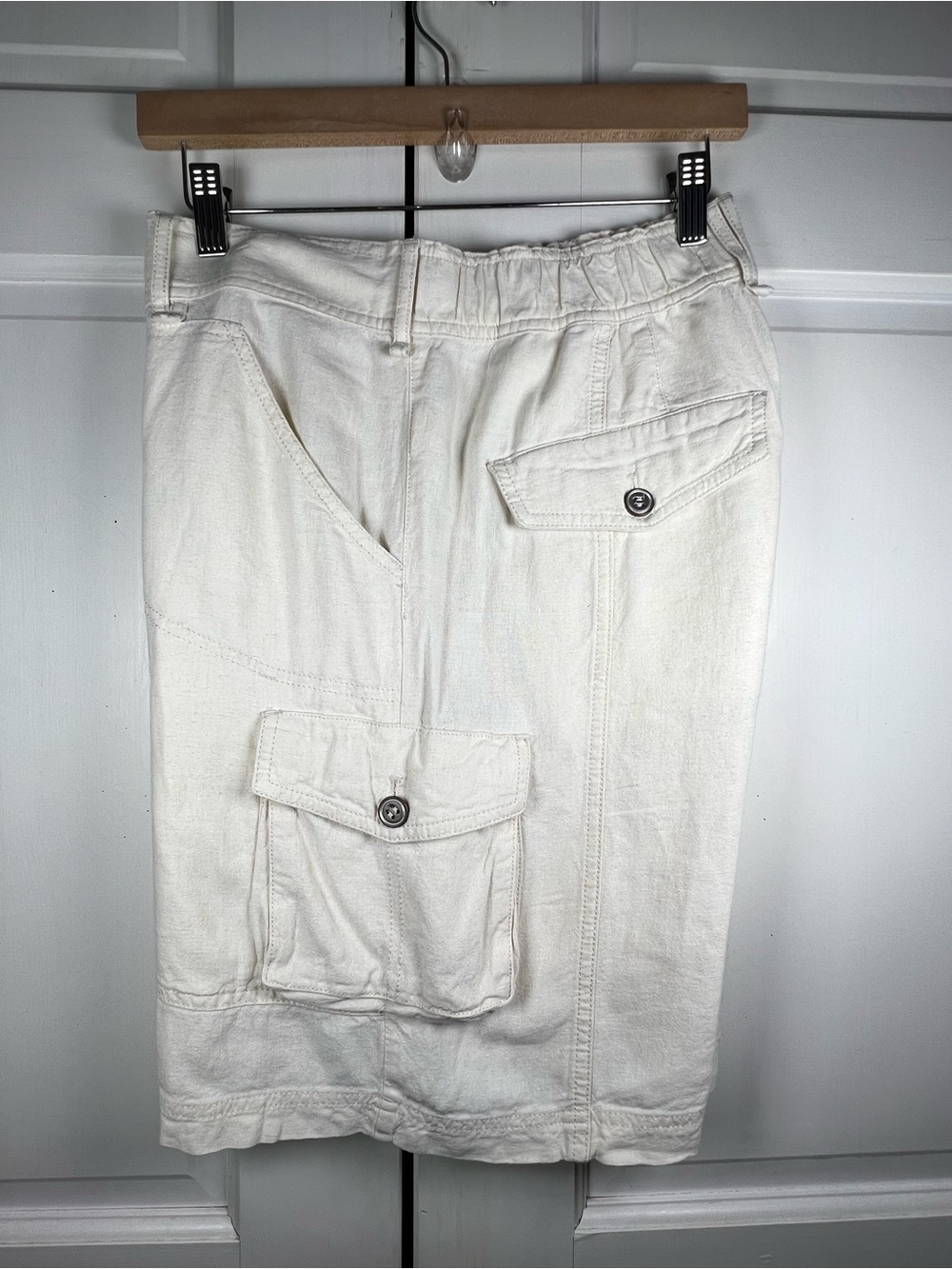 Anthropologies Pilcro Tidal Cargo Shorts Linen Blend lightweight Soft Size 29 - Picture 8 of 10